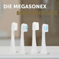 MEGASONEX MB2 medium-gezackt Bürstenköpfe| New