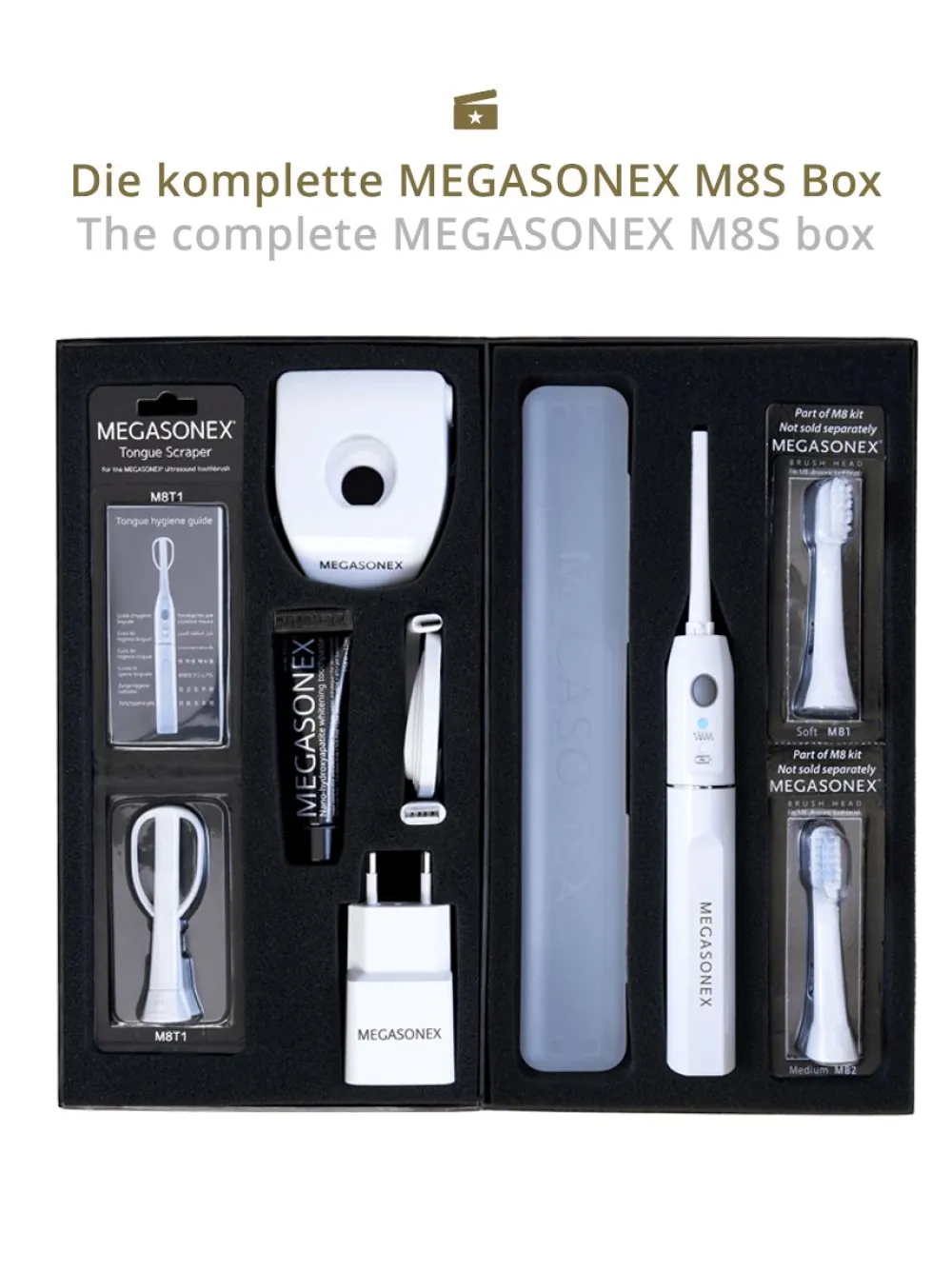 MEGASONEX M8 S Ultraschall-Zahnbürste>