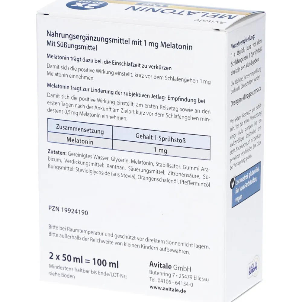 Melatonin 1 mg Einschlaf-Spray Sparpack> New