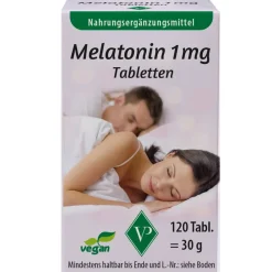 Melatonin 1 mg Tabletten vegan| Outlet