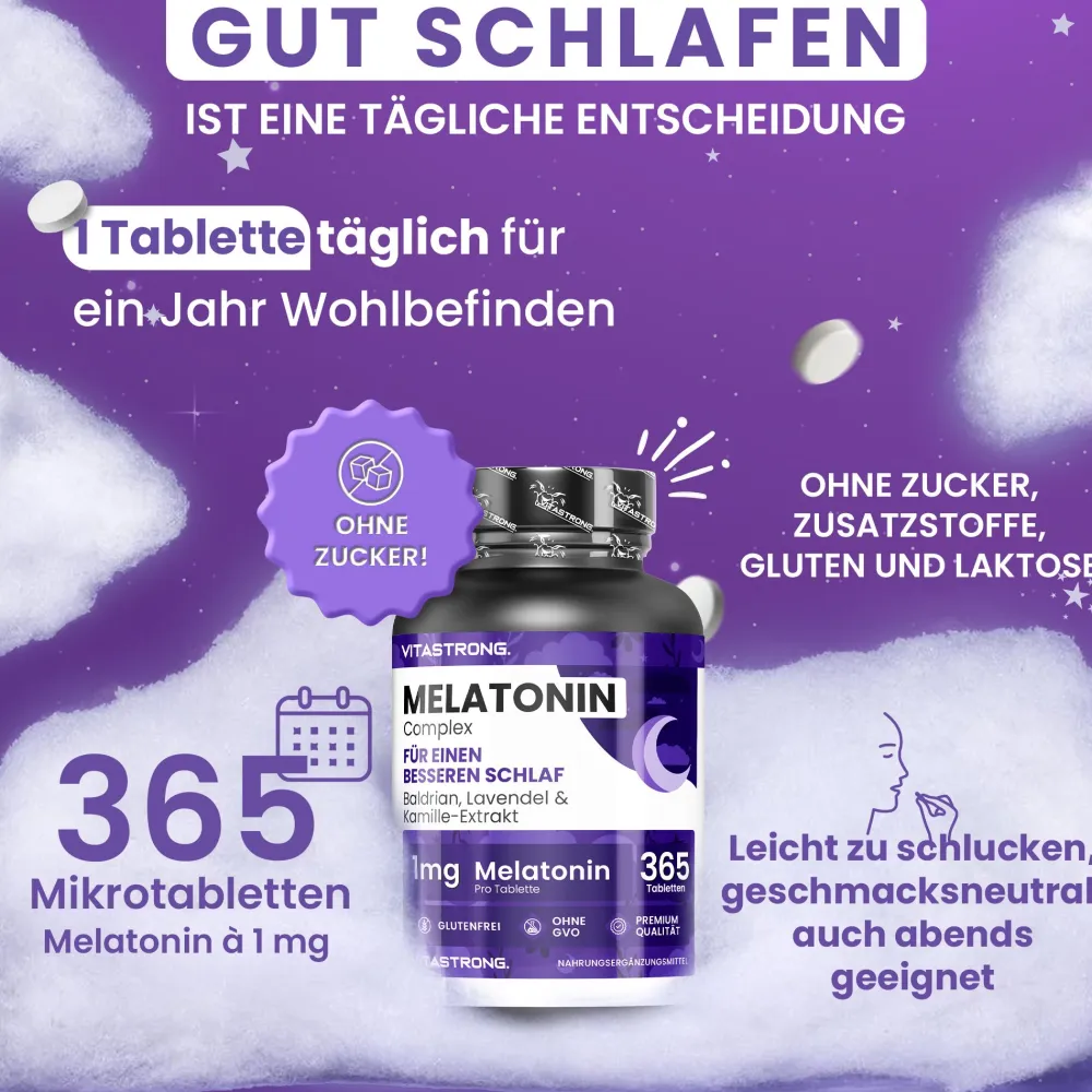 Melatonin Vitastrong Komplex, 365 Mikro-Tabletten>