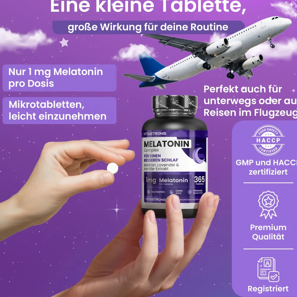 Melatonin Vitastrong Komplex, 365 Mikro-Tabletten>