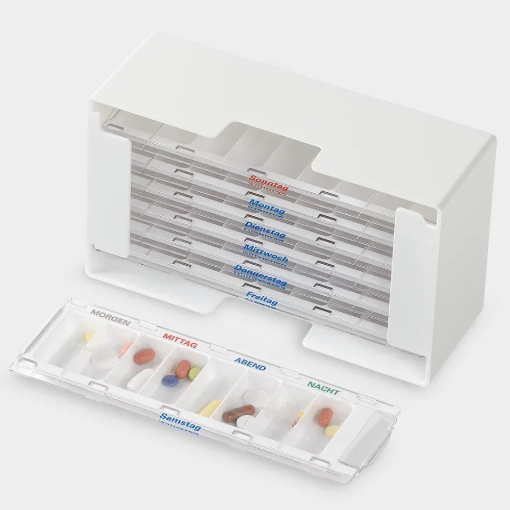 melipul Medikamenten-Dosierer XL-8 für 1 Woche mit 7 Dispensern und 8 Fächern| Online