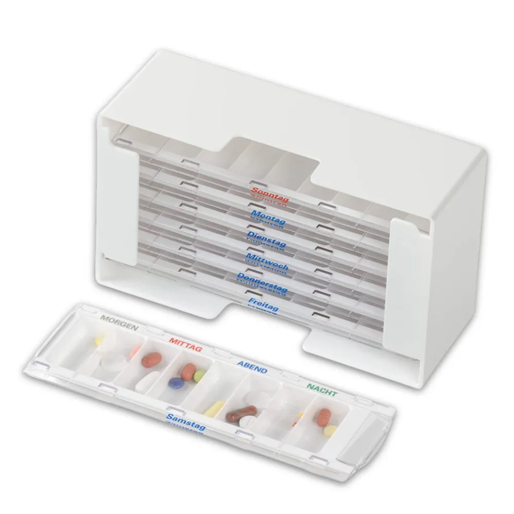 melipul Medikamenten-Dosierer XL-8 für 1 Woche mit 7 Dispensern und 8 Fächern| Online