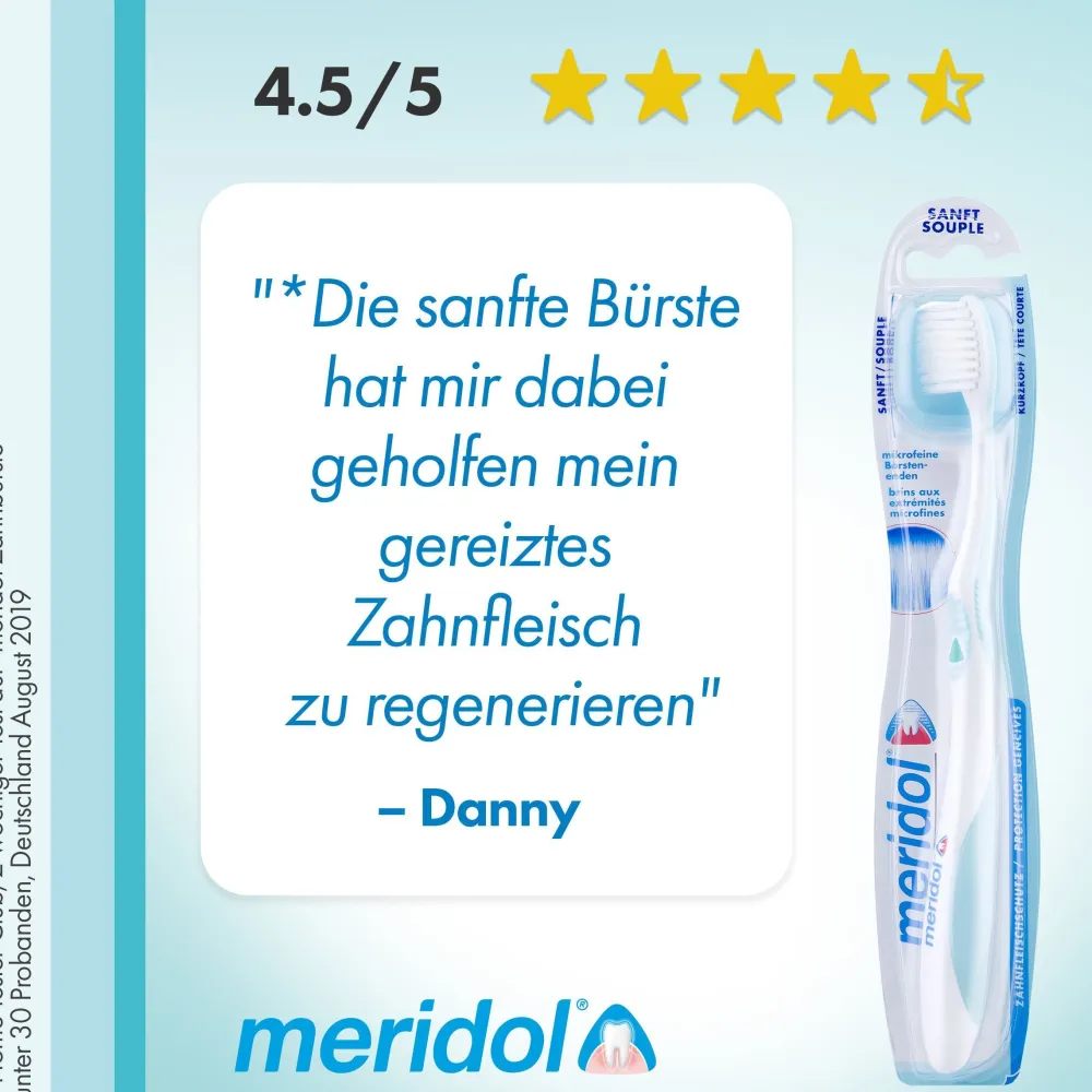Zahnbürste Zahnfleischschutz sanft>Meridol Hot