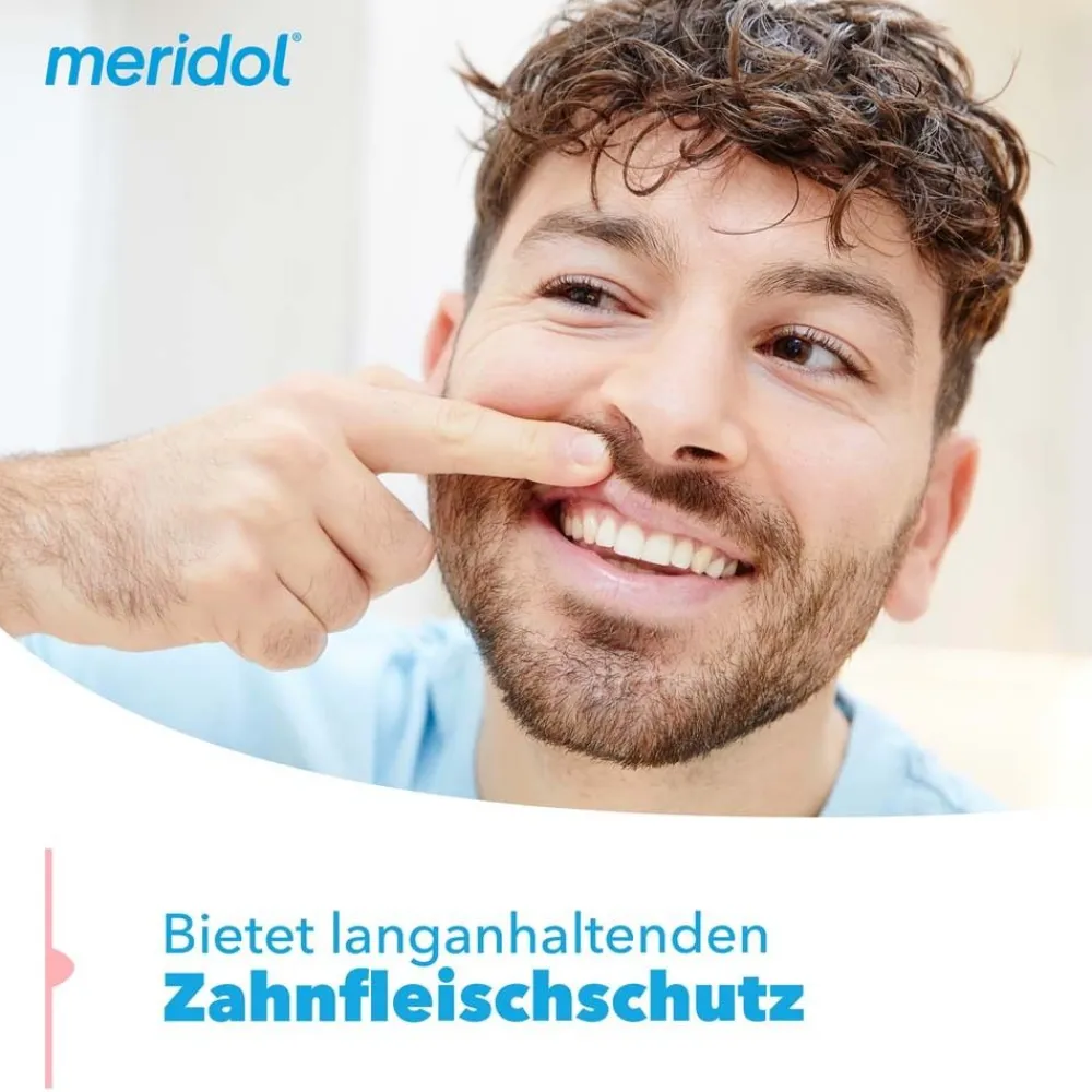 Zahnfleischschutz & Frischer Atem Mundspülung gegen Mundgeruch>Meridol