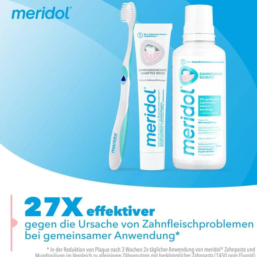 Zahnfleischschutz & Sanftes Weiss Zahnpasta|Meridol New
