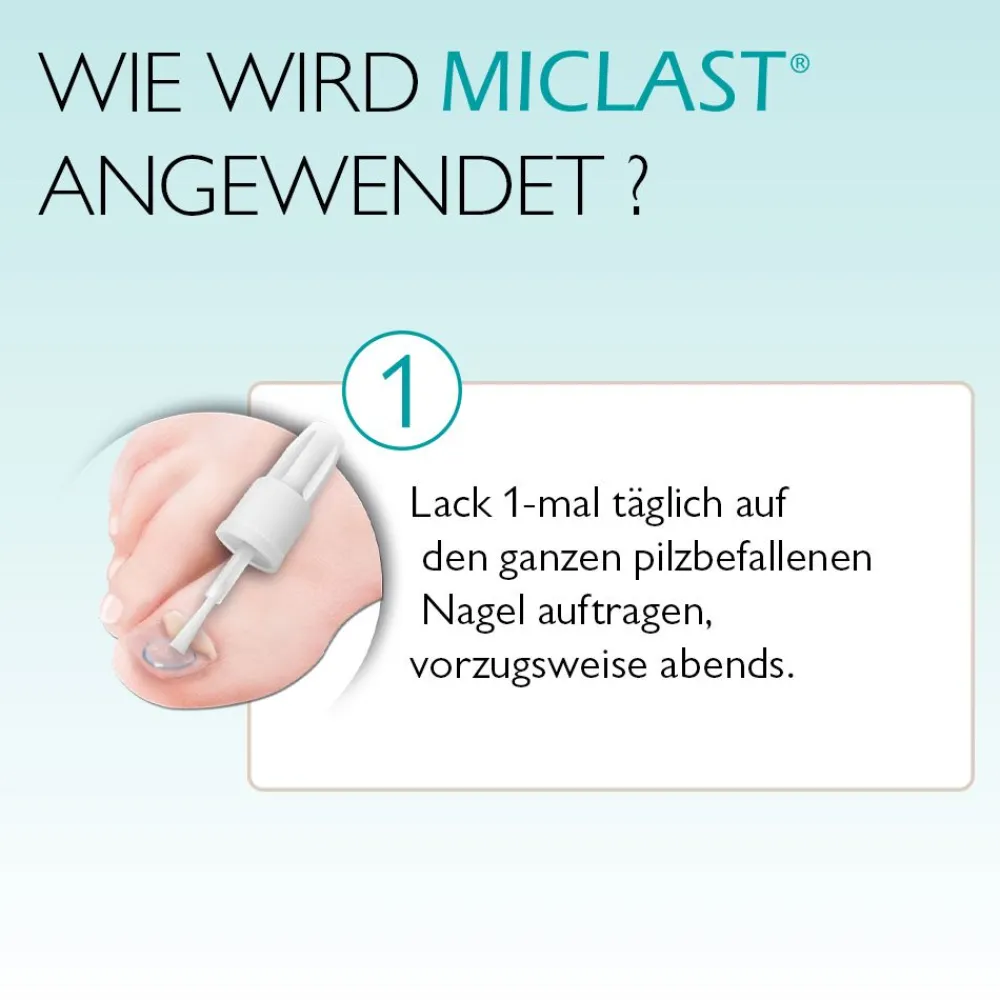 MICLAST® 80 mg/g wirkstoffhaltiger Nagellack gegen Nagelpilz 2x3ml> New