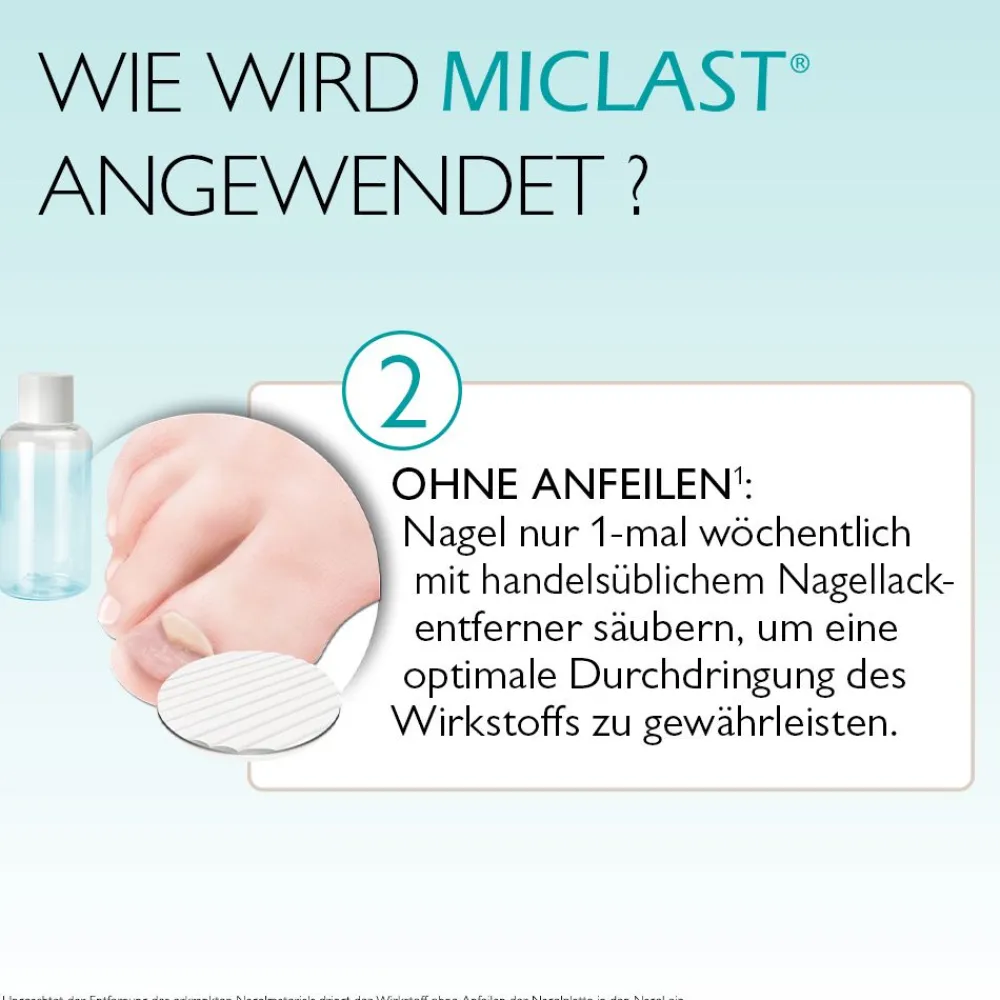 MICLAST® 80 mg/g wirkstoffhaltiger Nagellack gegen Nagelpilz 2x3ml> New