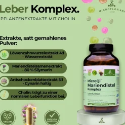 MICROFLORANA® Mariendistel Kapseln hochdosiert - Leber Komplex mit Artischocke, Löwenzahn und Cholin><noscript><img width=