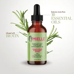 Rosmarin-Minzöl für Kopfhaut und Haar, stärkendes Öl für gesundes Haarwachstum|MIELLE