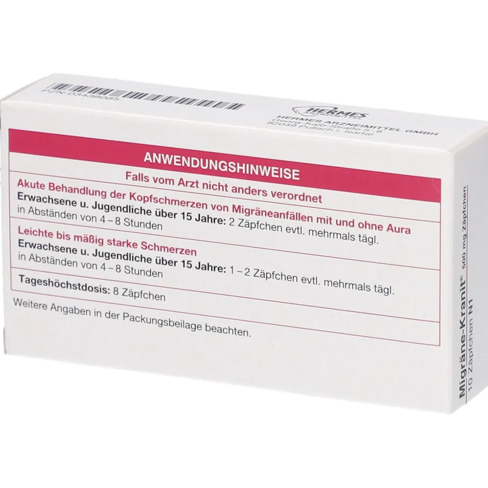 Migräne-Kranit® 500 mg Zäpfchen> Outlet