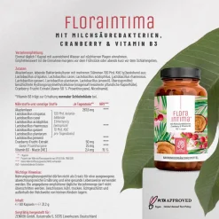Milchsäurebakterien Kulturen Komplex Intimflora Cranberry 60 vegane Kapseln Floraintima ®><noscript><img width=