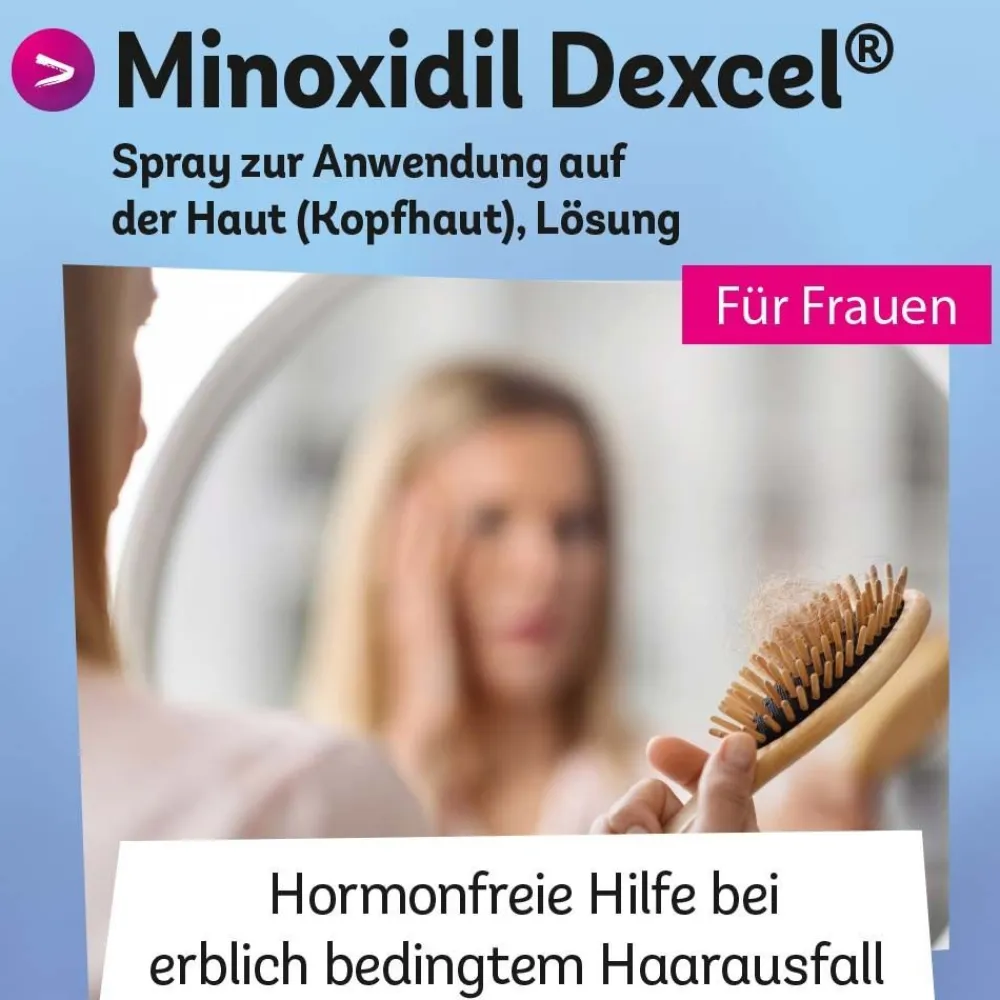 Minoxidil Dexcel® 20 mg/ml Spray, bei erblich bedingtem Haarausfall bei Frauen| Clearance