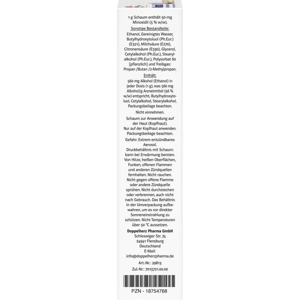 Minoxidil Pharma Männer 50 mg/g Schaum zur Anwendung auf der Haut (Kopfhaut)|Doppelherz