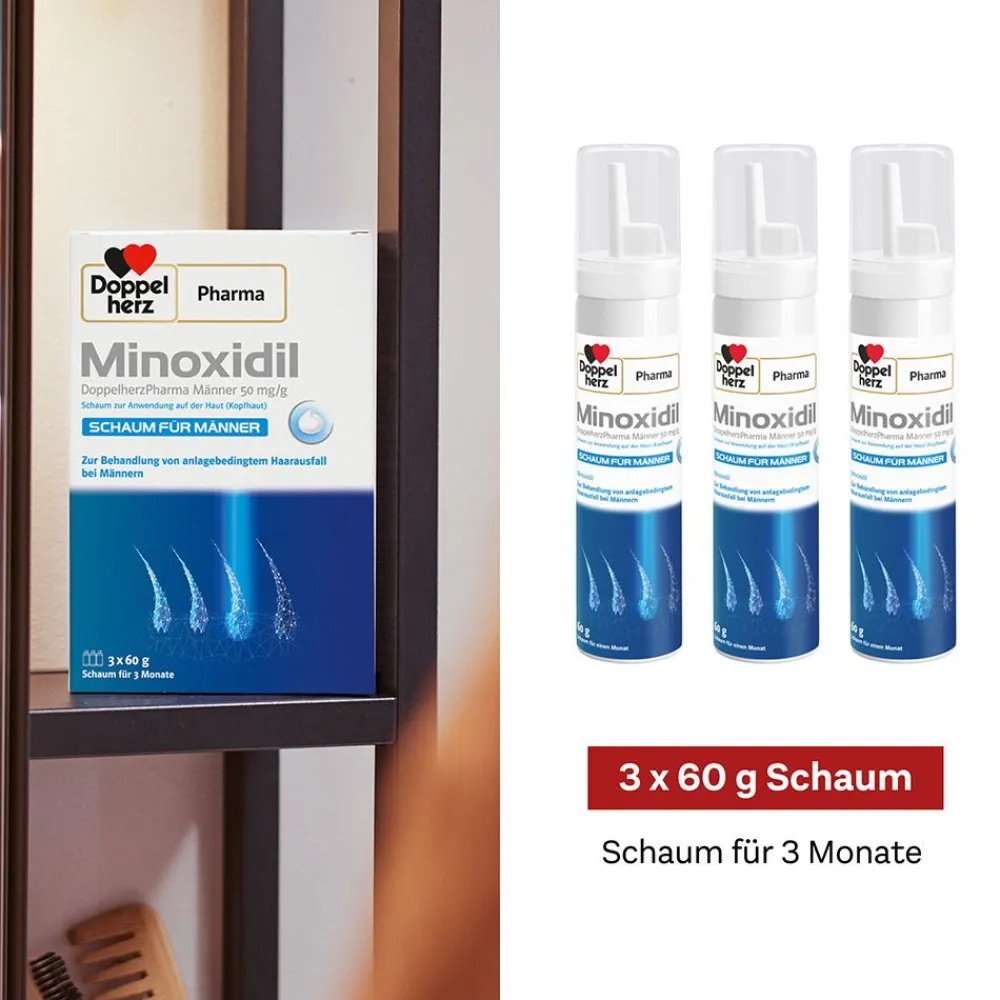 Minoxidil Pharma Männer 50 mg/g Schaum zur Anwendung auf der Haut (Kopfhaut)|Doppelherz