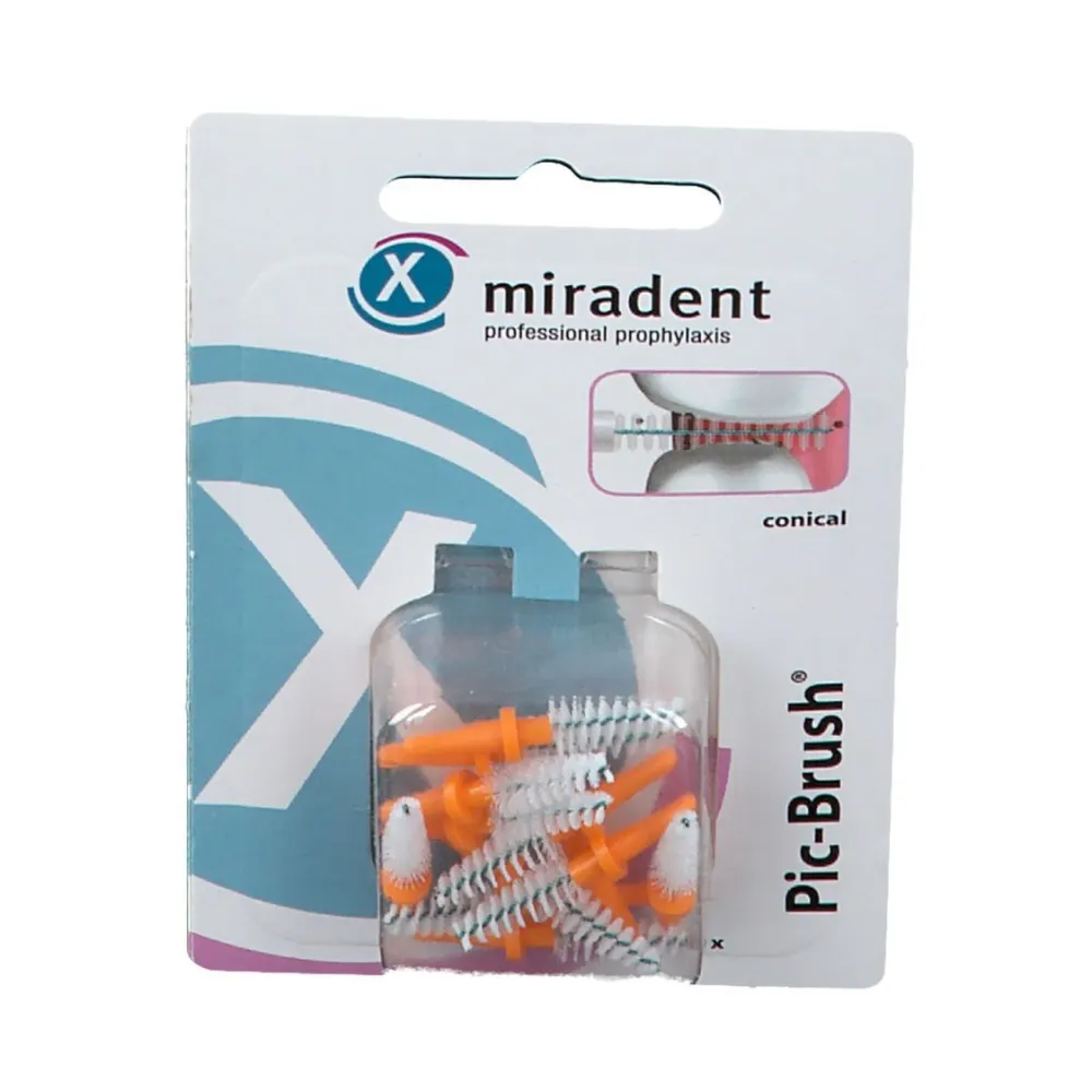 Pic-Brush® Ersatz-Interdentalbürsten orange konisch 2,5 - 5,0 mm>Miradent Discount