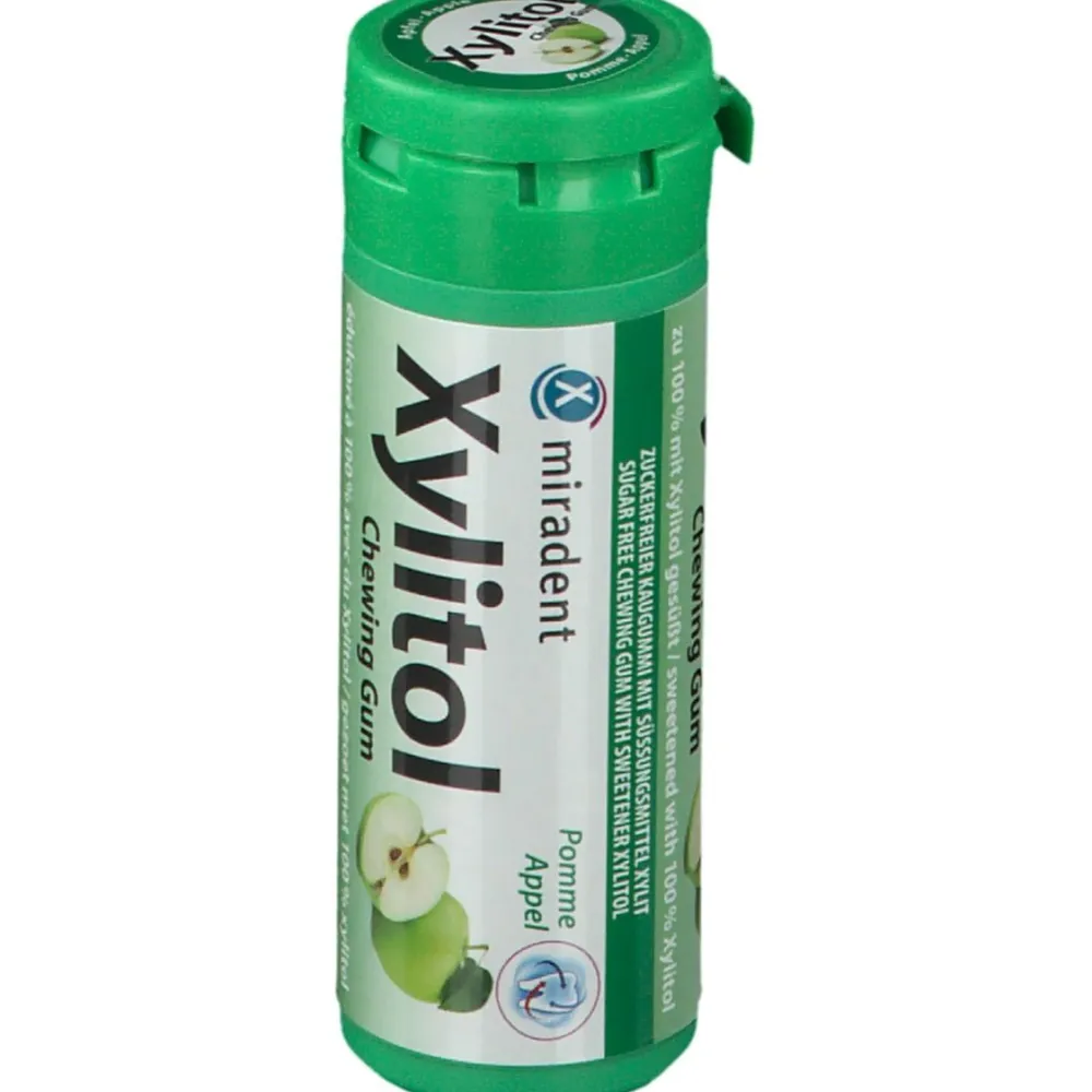 Xylitol Chewing Gum Apfel für Kinder|Miradent