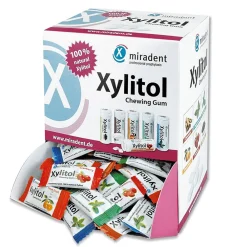 Zahnpflegekaugummi Xylitol Schüttverpackung sortiert|Miradent New
