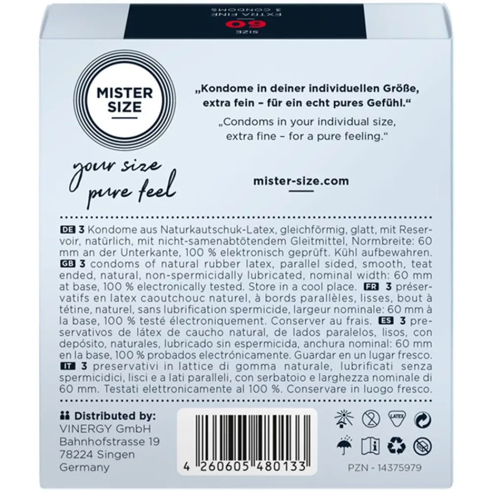 Probierpackung 60-64-69>MISTER SIZE New