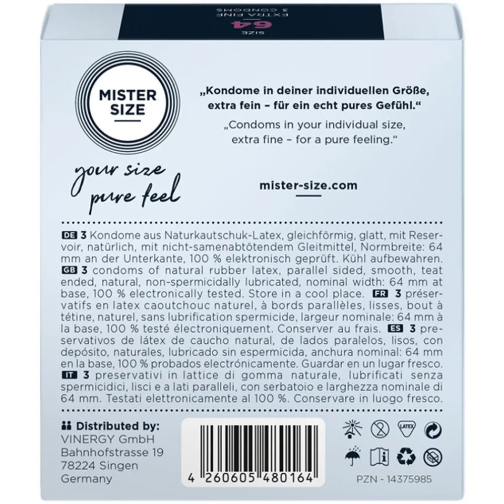 Probierpackung 60-64-69>MISTER SIZE New