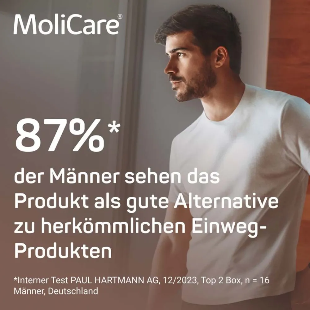 MEN – Diskrete waschbare Inkontinenzhose, schützende Boxershorts für sehr leichte Blasenschwäche, Größe M schwarz>MoliCare