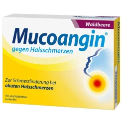 Mucoangin Waldbeere 20 mg | Lutschtabletten gegen Halsschmerzen, 3h Schmerzlinderung| Hot