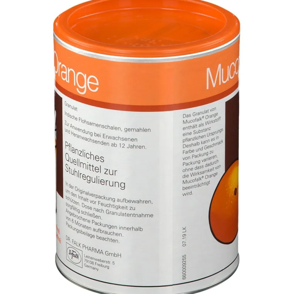 ® Orange Dose Granulat>Mucofalk Clearance