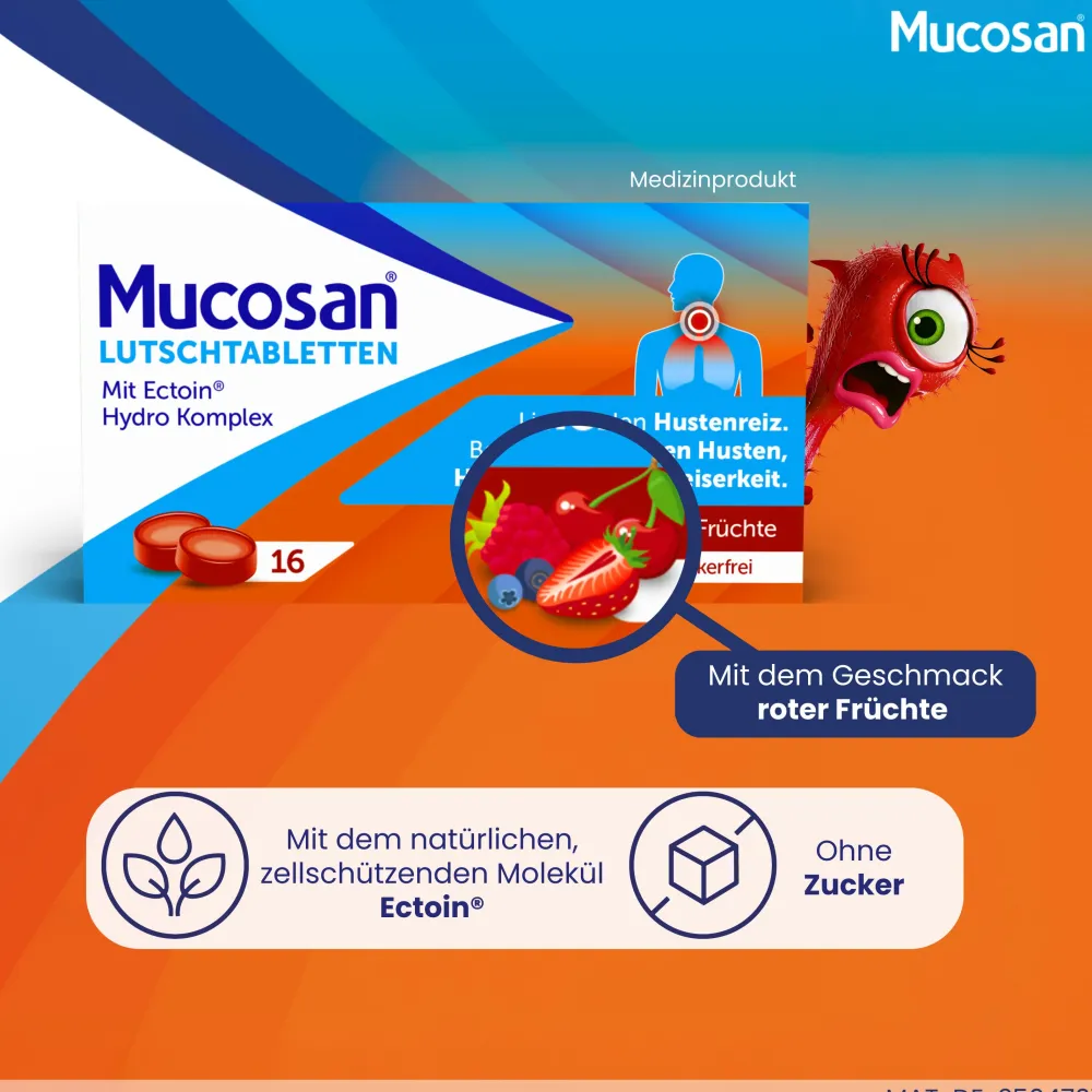 Mucosan® Lutschtabletten - Lindern Hustenrei| New