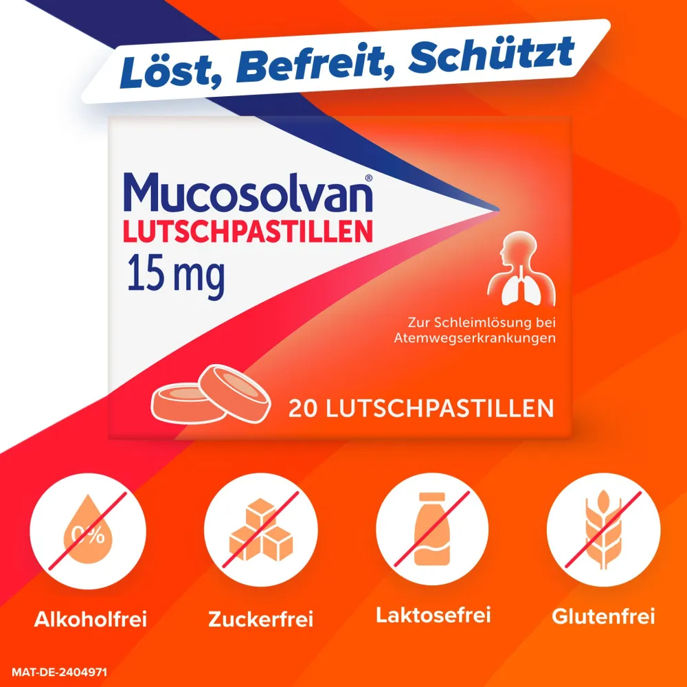 Lutschpastillen 20 Stk. | lösen Schleim und erleichtern das Abhusten|Mucosolvan Outlet