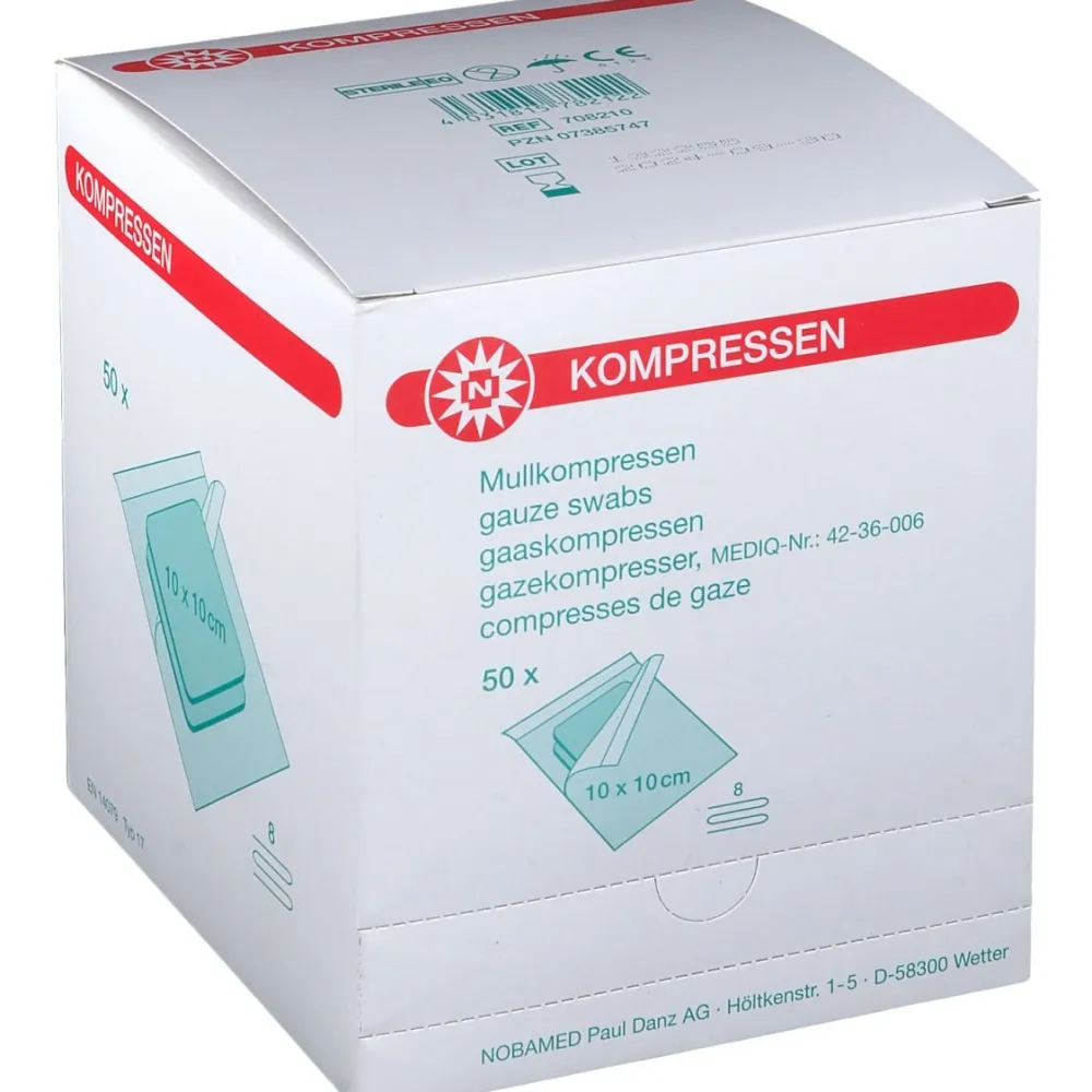 Mullkompressen steril 8-fach 10 x 10 cm| Discount