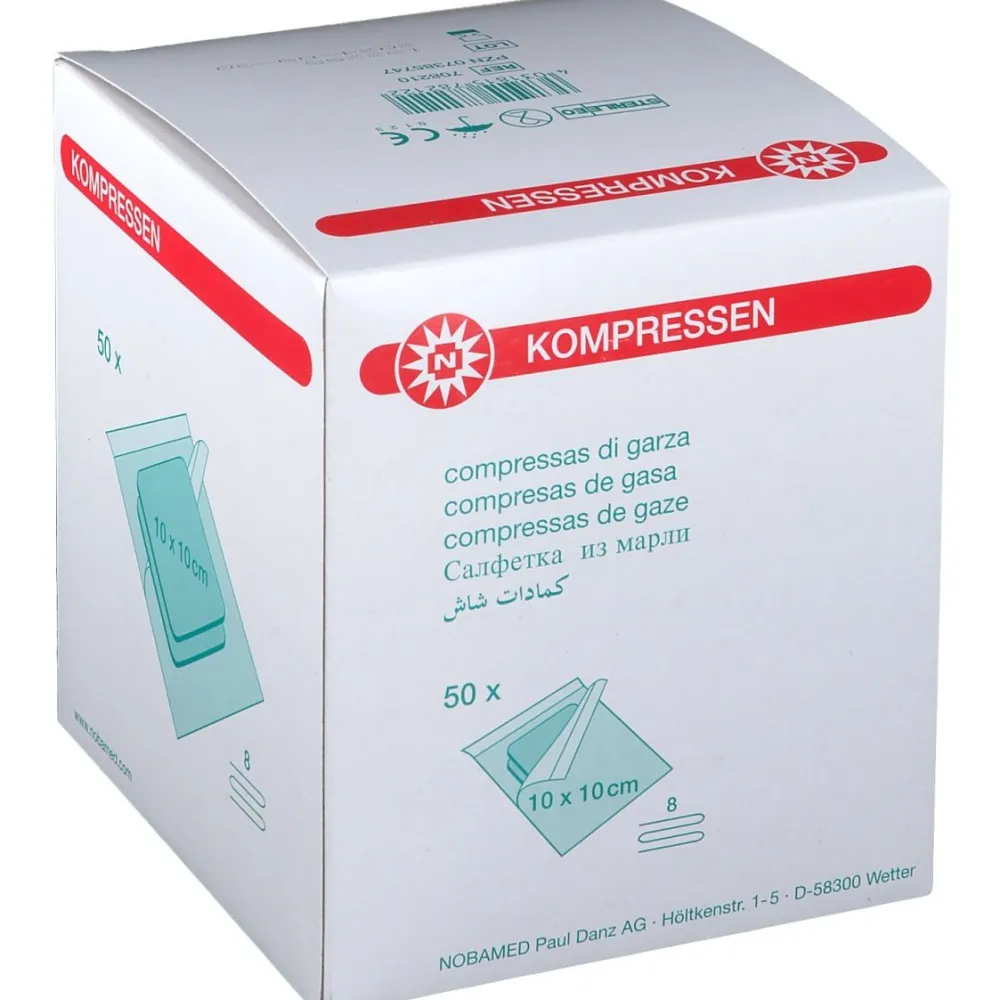 Mullkompressen steril 8-fach 10 x 10 cm| Discount
