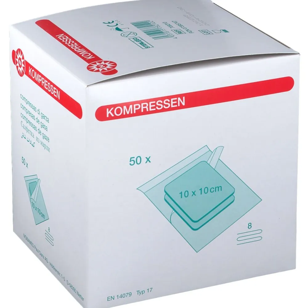 Mullkompressen steril 8-fach 10 x 10 cm| Discount