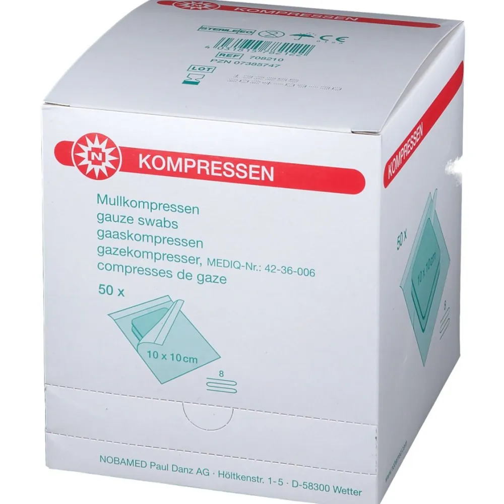 Mullkompressen steril 8-fach 10 x 10 cm| Discount