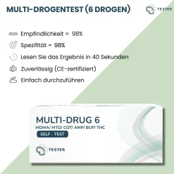 Multi-Drogentest (6 Drogen)|TESTER Hot