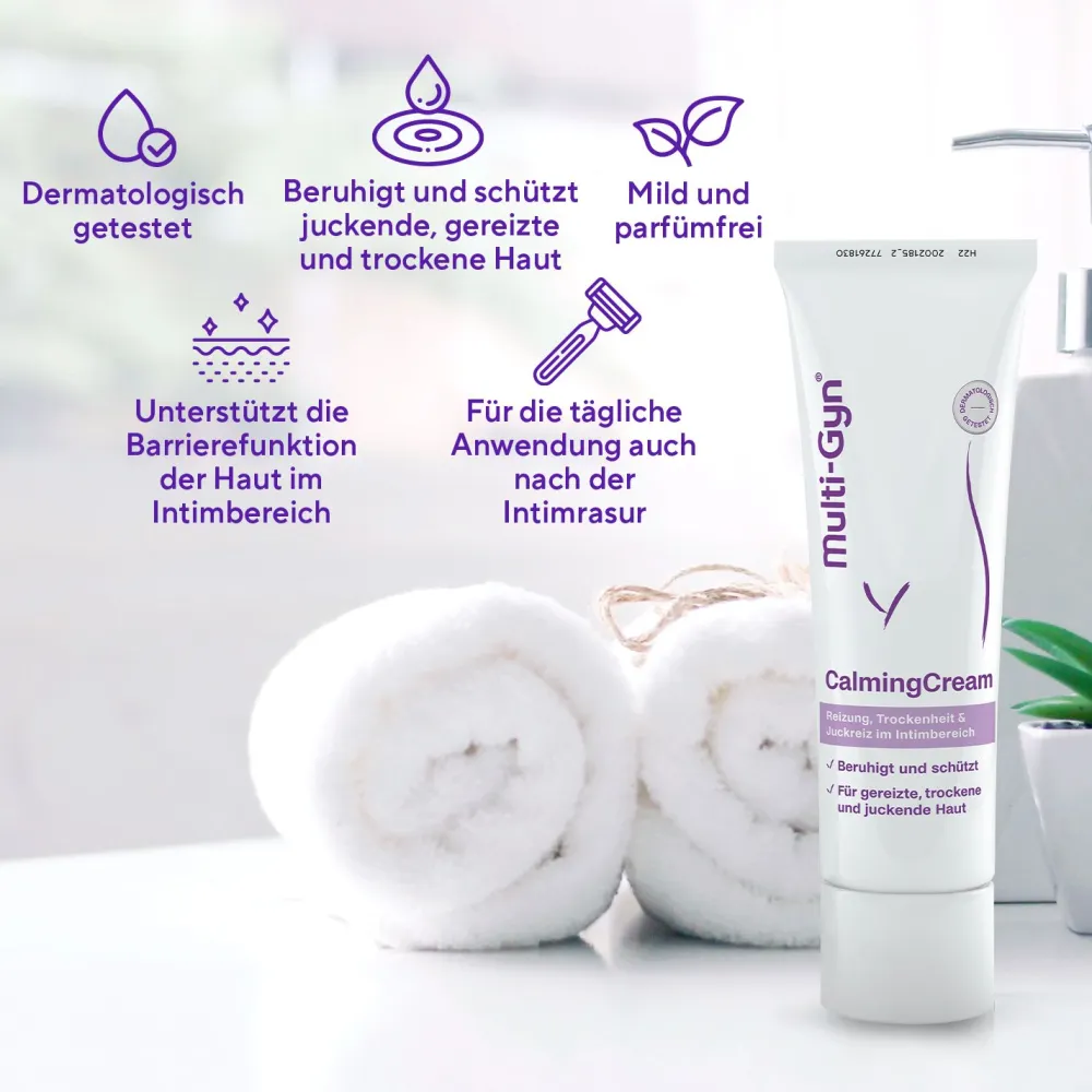 CalmingCream – beruhigt und schützt juckende, gereizte und trockene Haut im Intimbereich|Multi-Gyn New