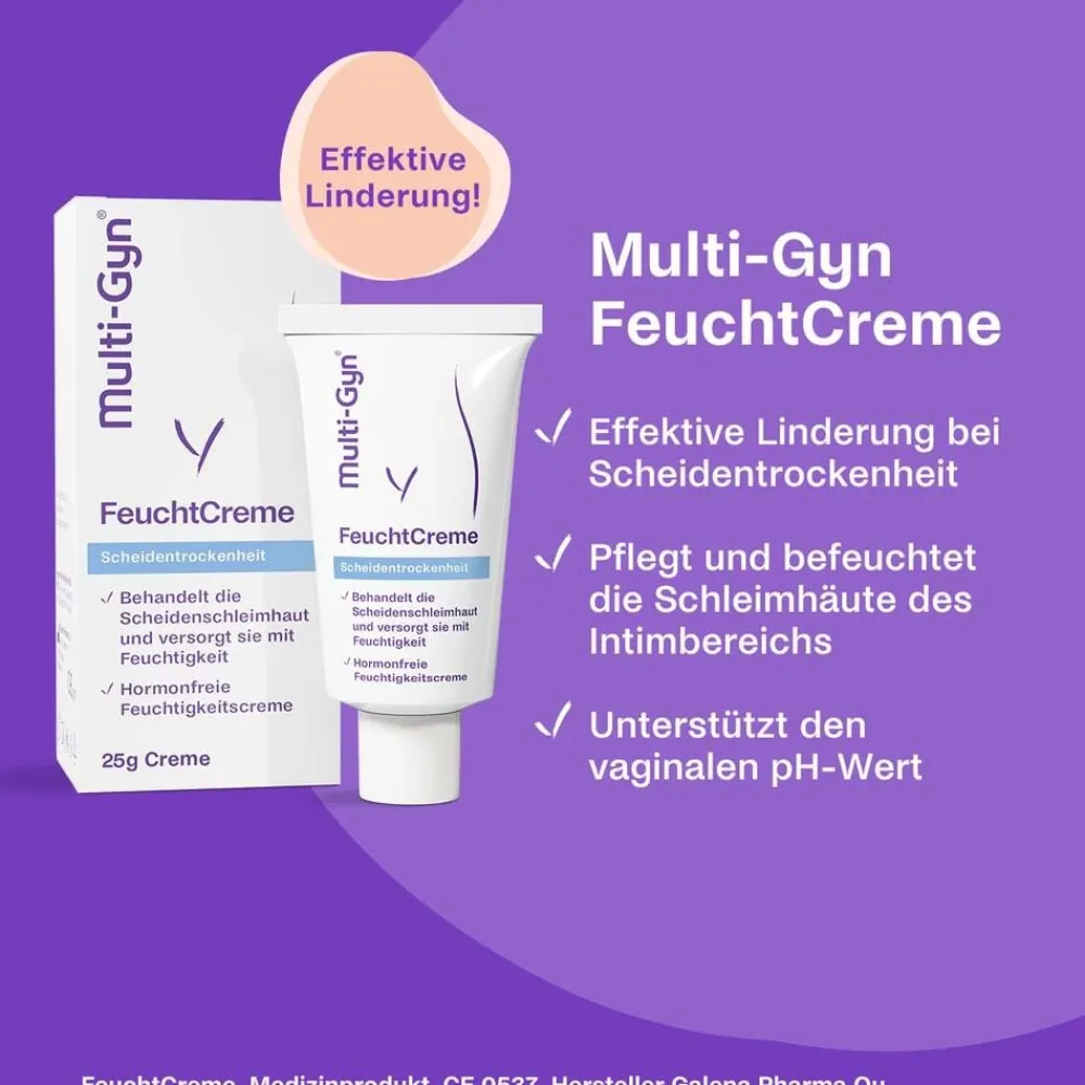 ® FeuchtCreme - Vaginalcreme bei Scheidentrockenheit - hormonfrei - für tägliche Intimpflege|Multi-Gyn New