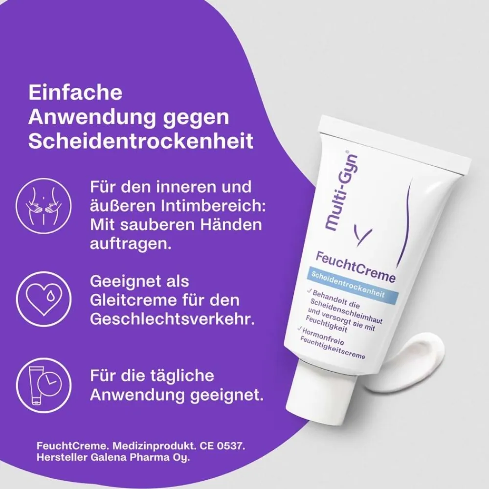 ® FeuchtCreme - Vaginalcreme bei Scheidentrockenheit - hormonfrei - für tägliche Intimpflege|Multi-Gyn New