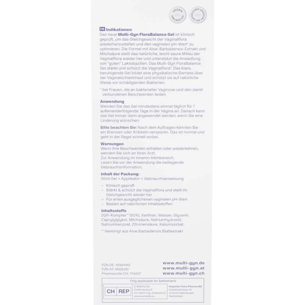 FloraBalance Gel 50ml, klinisch erwiesen zur Wiederherstellung, Stärkung und zum Schutz der Intimflora>Multi-Gyn Discount
