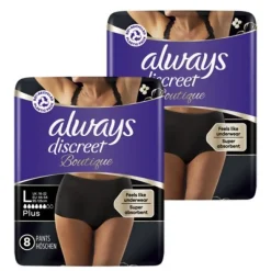 Multipack 2x 8 Stück Discreet Boutique Schwarze Höschen Gr. L>always Discount
