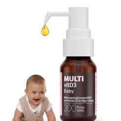 MULTIvitD3 Baby – Vitamin D3 für Babys und Kleinkinder mit praktischer und leicht anzuwendender Dosierpumpe><noscript><img width=