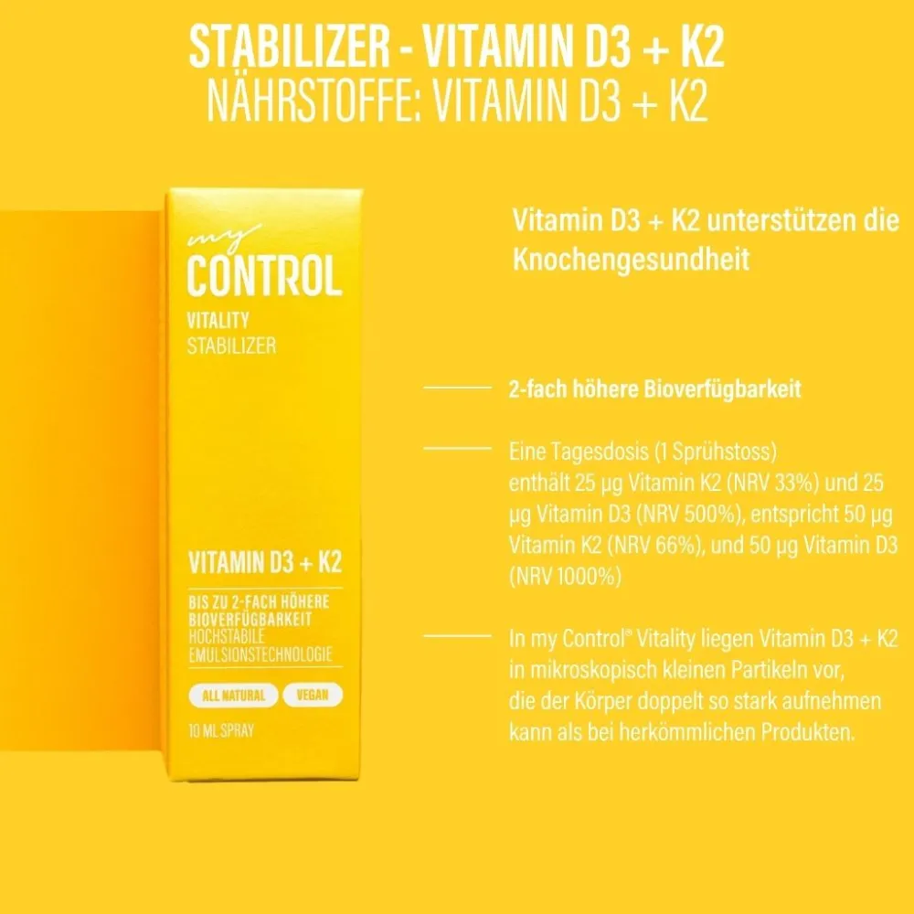 my Control® Vitality Stabilizer – Vitamin D3 + K2 Spray> New