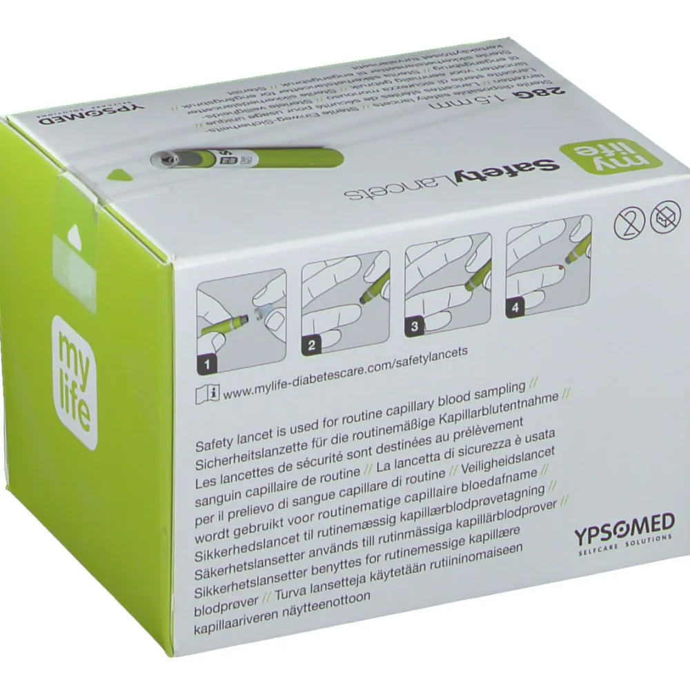SafetyLancets Comfort Sicherheitsnadeln 28G 1,5 mm>mylife New