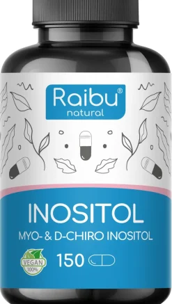 Myo Inositol & D-Chiro Kapseln, Hergestellt in Deutschland, 150 St -|Raibu Outlet