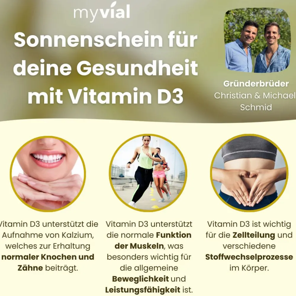 myvial® Vitamin D3 + K2 Komplex Tropfen - vegan - 1.000 I.E. hochdosiert> Sale