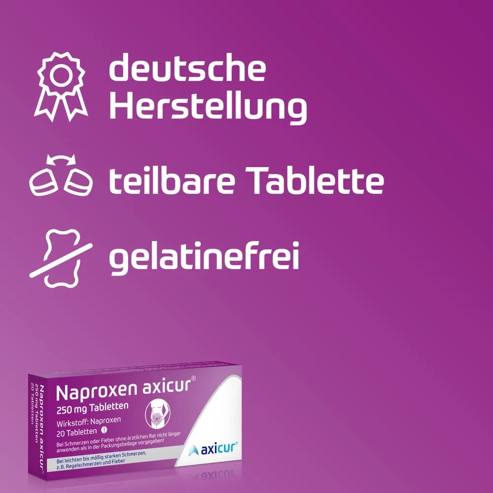 Naproxen axicur® 250 mg| Sale