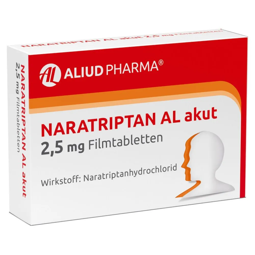 AL akut 2,5 mg Filmtabletten bei Migräne|Naratriptan New