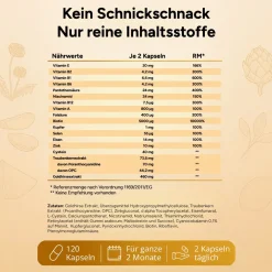 NAROVITAL® Hair-Power - Haar Vitamine Kapseln mit Biotin für Frauen & Männer| Clearance