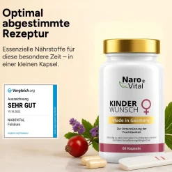 NAROVITAL® Kinderwunsch - Pränatale Vitamine mit Folsäure für Frauen| Online