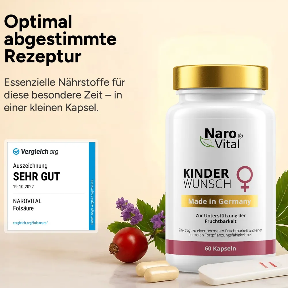NAROVITAL® Kinderwunsch - Pränatale Vitamine mit Folsäure für Frauen| Online